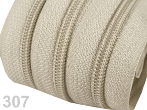 Reißverschluss spiralförmig  5 mm Sand